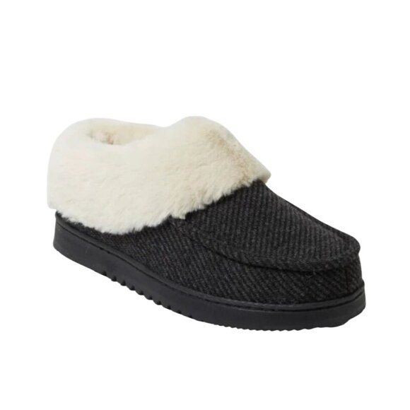 Dearfoams 7/8 Women Faux Fur House Shoes Slippers Corduroy Winter Fuzzy Slip-on - Picture 11 of 12